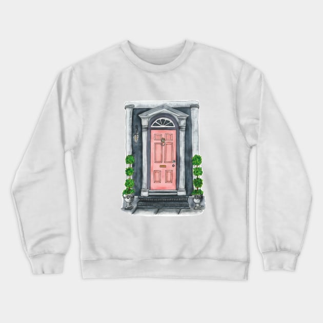 Pink Door Front Crewneck Sweatshirt by CasValli